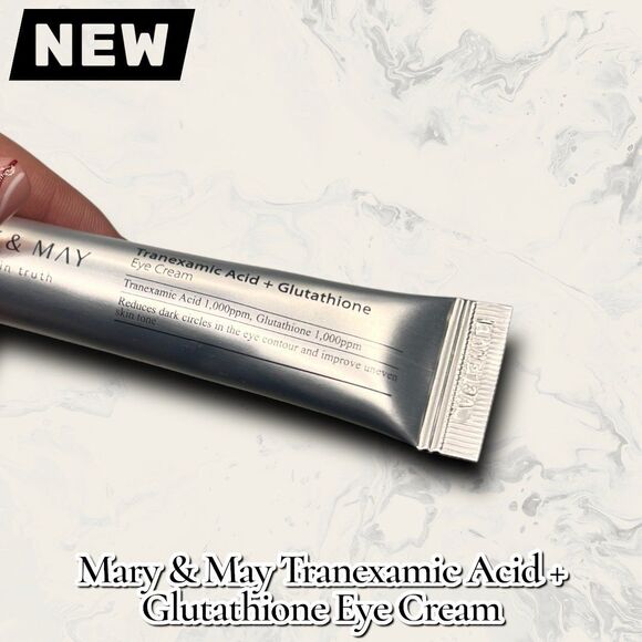 New – Mary & May Tranexamic Acid + Glutathione Eye Cream | Brightening Dark Circ - Picture 4 of 6